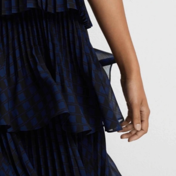 NWT Club Monaco Pleated Tiered Maxi Midi Dress - Picture 3 of 8